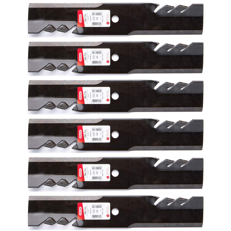 Oregon 6PK 396-716 G6 Gator Blades for 48 Ferris 20843, 5020843S, 5101986