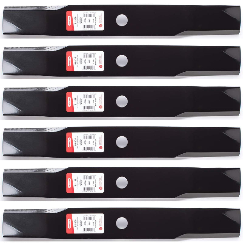 Oregon 6PK 91-138 Heavy Duty Blades for 54 John Deere TCU30316, TCU30317