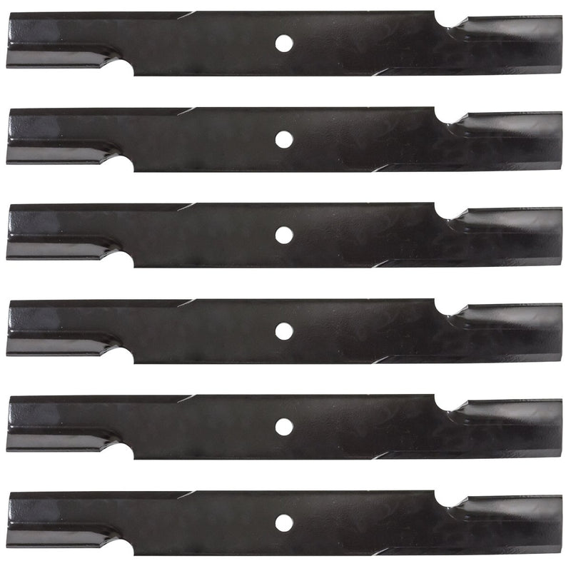 Replaces Ferris 6PK Oregon 91-638 Notched Blades fits on Scag, Turf Tiger, Cheetah 61 Cut 482879, 482881