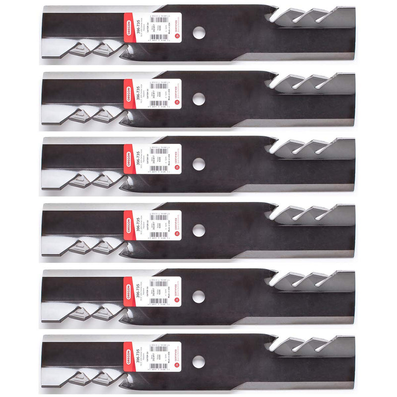 Oregon 6PK 396-735 G6 Gator Blades for 48 Land Pride 839-157C, 839-270C