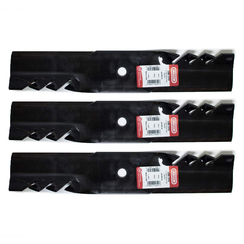 3PK 32 & 48 Oregon 596-310 Gator Mulching Mower Blades for Bobcat 112111-01 & Ferris 1520843, 20843, 5020843, 1520843S