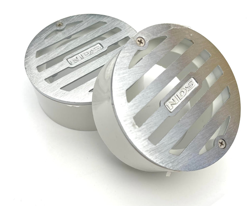NDS 3" Chrome Grate w/PVC Collar