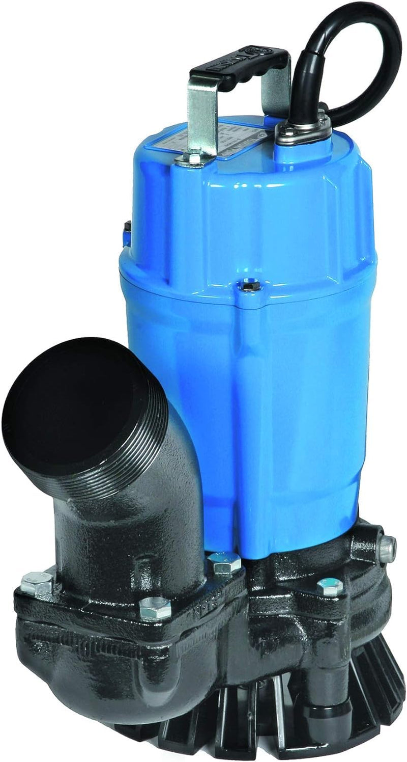 Tsurumi Pump HS3.75S 3" 1HP Submersible Trash Pump, Blue, L