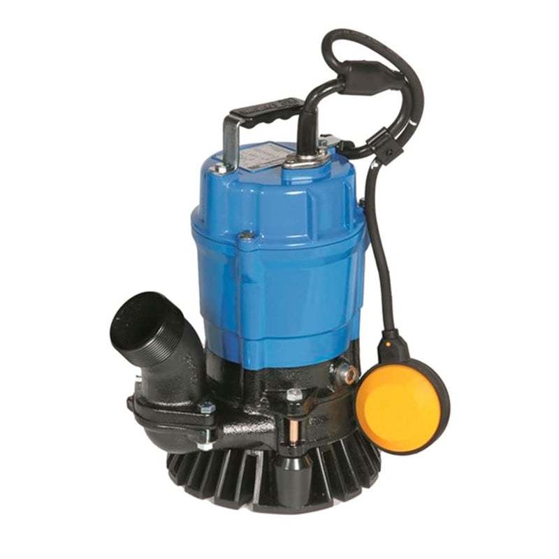 Tsurumi HSZ2.4S; Float Operated semi-Vortex Submersible Trash Pump w/Agitator, 1/2hp, 115V, 2" Discharge