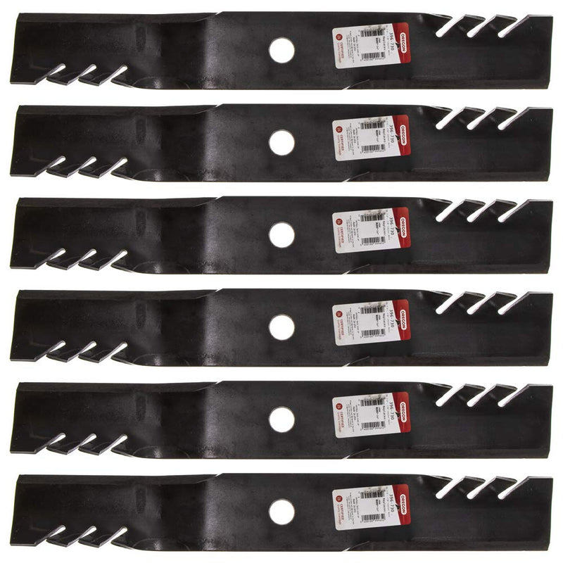 Oregon 6PK 396-730 G6 Gator Blades Replacement for John Deere M128485 M131958 M144196 M163983 TCU15881