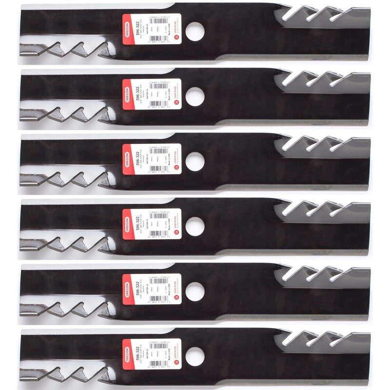 Oregon 6PK 596-322 Gator Blades for Exmark 52 Radius X-Series RAX691GKA524A3