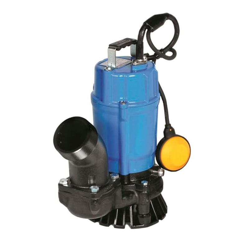 Tsurumi Pump HSZ3.75S Submersible Trash Pump Float Switch 1 HP 115V 3 in Discharge Dewatering applications - sand & solids, where auto operation is needed | 66 GPM / 4000 GPH