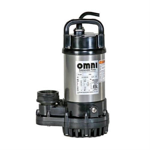 Tsurumi Pump 2OM | Submersible Pond Pump/Waterfall Pump | 1/5 HP, 115V, 1.5 in Discharge | Energy-efficient submersible water pump for ponds, waterfalls, and water gardens. | 31 GPM / 1870 GPH