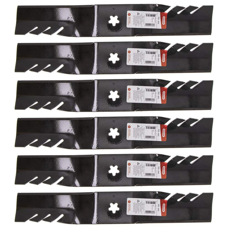 Oregon 6PK 595-605 G5 Gator Mulching Blades for Husqvarna Craftsman Poulan 187254 187256 21546235 532187254