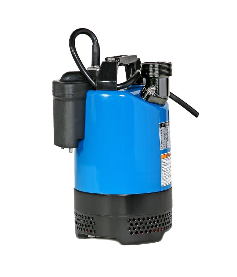 Tsurumi Pump LB-800A Submersible Dewatering Pump -Relay Switch 1 HP 115V 2 in Discharge For construction & dewatering applications where auto operation is needed | 80 GPM / 4800 GPH