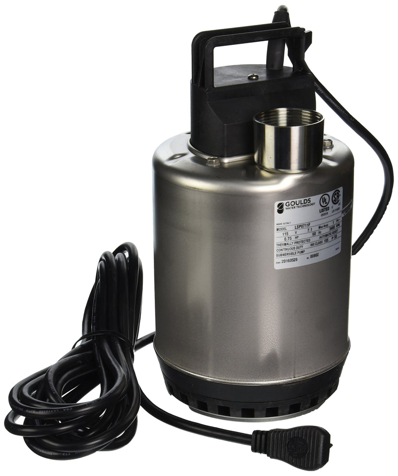 Goulds LSP0711F 3/4HP 115V- Submersible Sump Pump 3/8" Solids